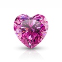 Loose Moissanite Pink Clean Heart Cut 4.00 MM