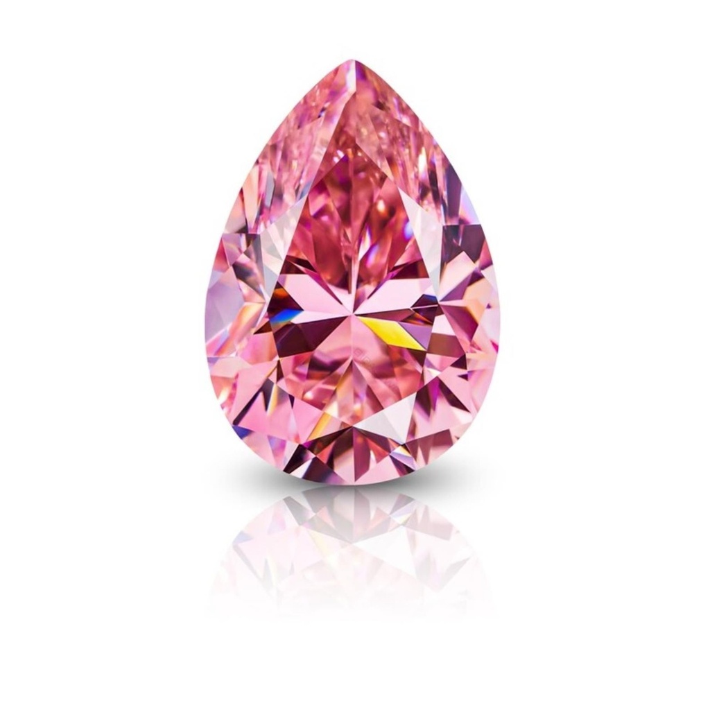 Loose Moissanite Pink Clean Pear Cut 10.00 x 6.00 MM