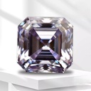 Loose Moissanite Purple Clean Asscher Cut 5.50 MM