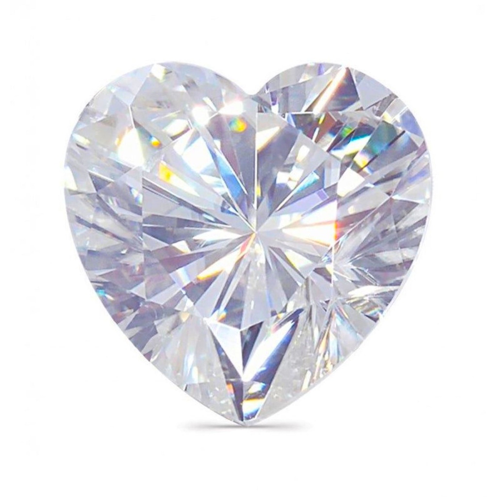 Loose Moissanite White Clean Heart Cut 5.50 MM