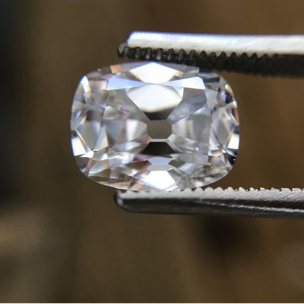 Loose Moissanite White Clean Old Mine Cushion 3.00 MM