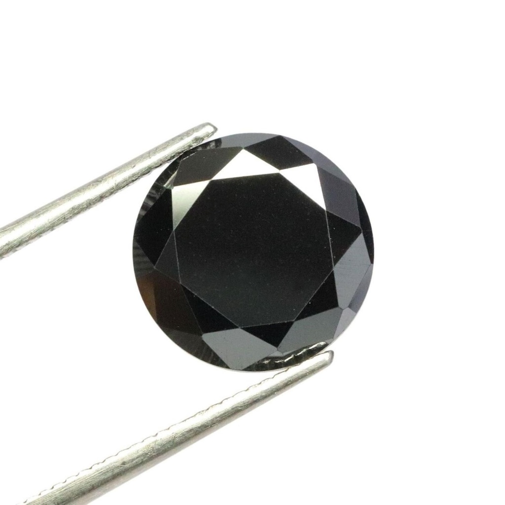 Loose Moissanite Black Clean Round Cut 11.75 MM 