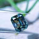 Loose Moissanite Blue Clean Criss Cut Cushion 9.00 MM