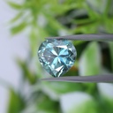 Loose Moissanite Blue Clean Heart Cut 4.00 MM