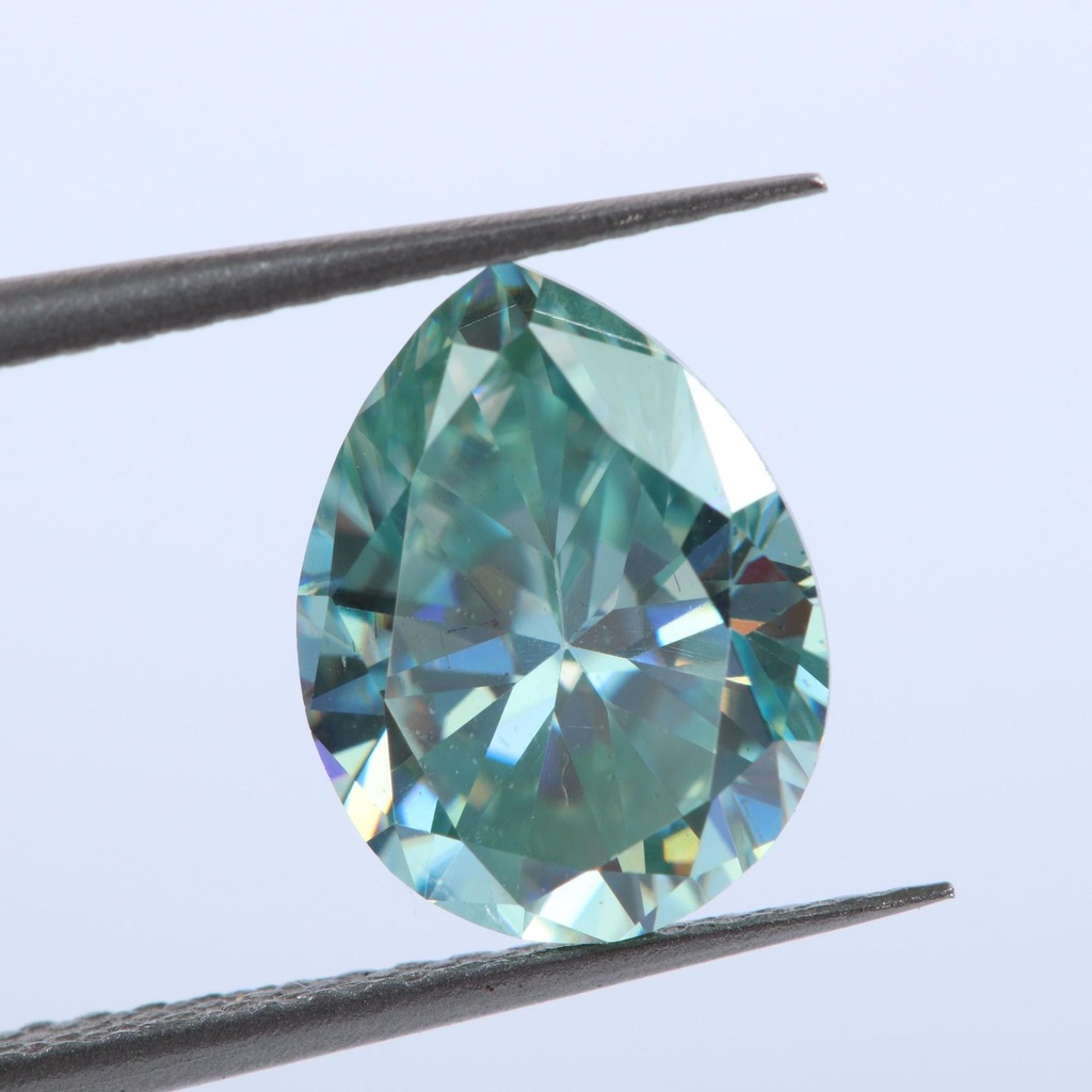 Loose Moissanite Blue Clean Pear Cut 10.00 x 7.00 MM
