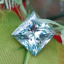 Loose Moissanite Blue Clean Princess Cut 7.00 MM