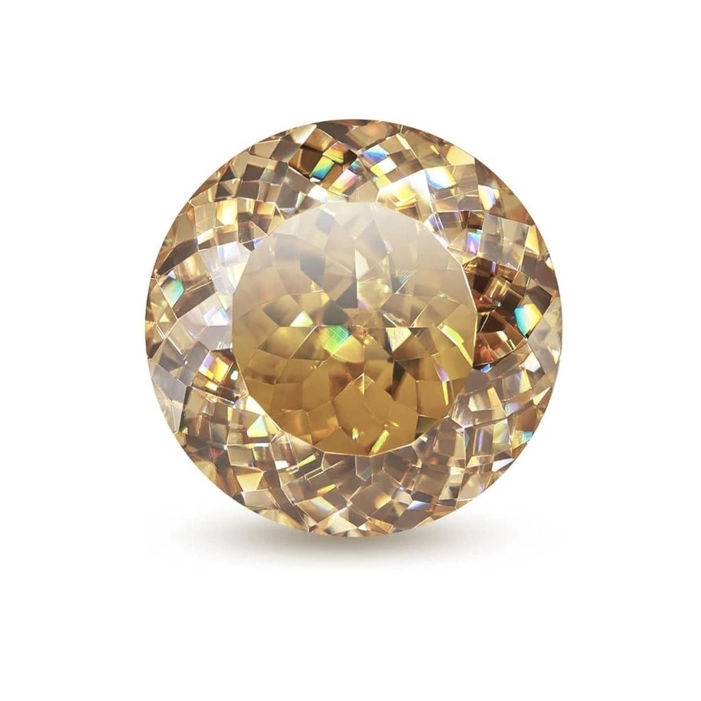 Loose Moissanite Brown Clean Portuguese Cut 7.50 MM