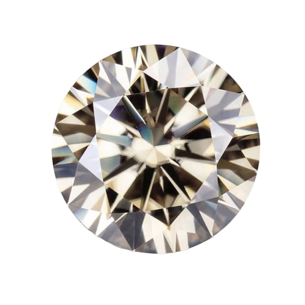Loose Moissanite Brown Clean Round Cut 14.50 MM