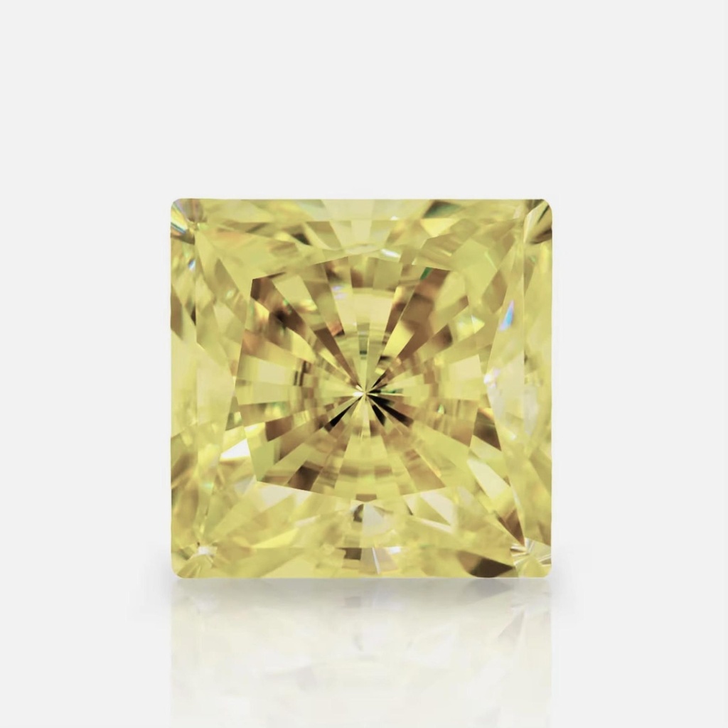 Loose Moissanite Canary Yellow Clean Princess Cut 7.00 MM