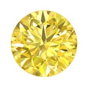 Loose Moissanite Canary Yellow Clean Round Cut 6.25 MM