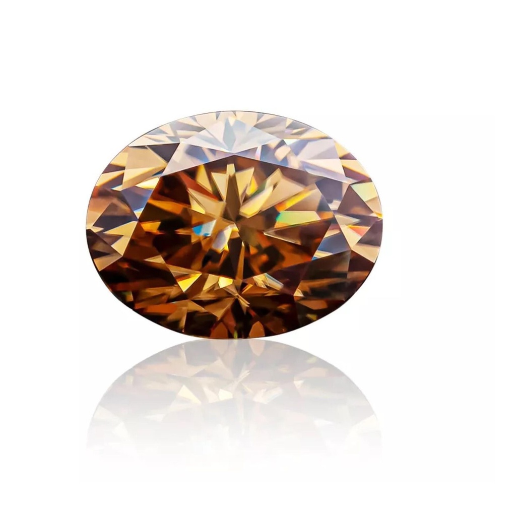Loose Moissanite Deep Brown Clean Oval Cut 8.00 x 6.00 MM