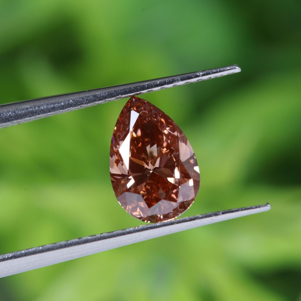 Loose Moissanite Deep Brown Clean Pear Cut 8.00 x 5.00 MM