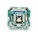 Loose Moissanite Fancy Blue Clean Asscher Cut 7.00 MM