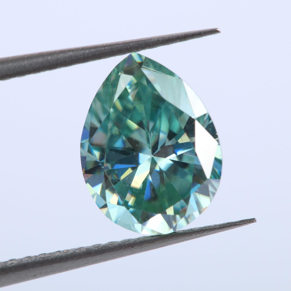 Loose Moissanite Fancy Blue Clean Pear Cut 5.00 x 3.00 MM