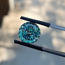 Loose Moissanite Fancy Blue Clean Portuguese Cut 7.75 MM