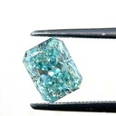 Loose Moissanite Fancy Blue Clean Radiant Cut 14.00 x 10.00 MM