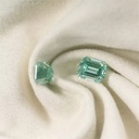 Loose Moissanite Green Clean Emerald Cut 8.00 x 6.00 MM