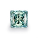 Loose Moissanite Green Clean Princess Cut 5.50 MM
