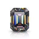 Loose Moissanite Grey Clean Emerald Cut 7.00 x 5.00 MM