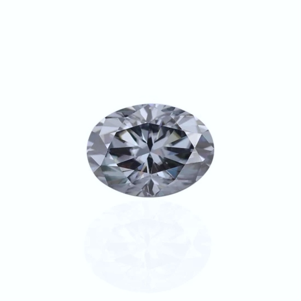 Loose Moissanite Grey Clean Oval Cut 8.00 x 6.00 MM
