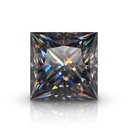 Loose Moissanite Grey Clean Princess Cut 6.00 MM