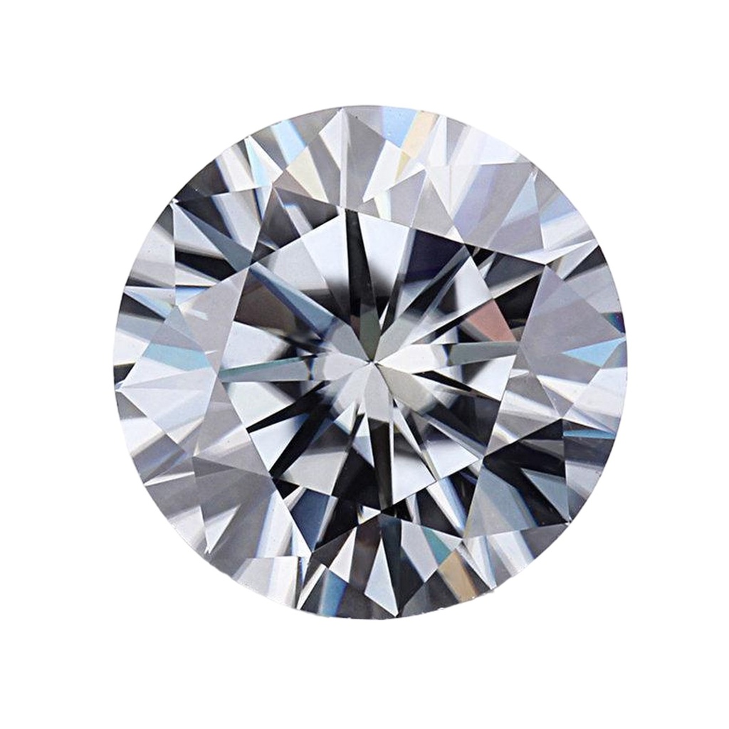 Loose Moissanite Grey Clean Round Cut 7.50 MM