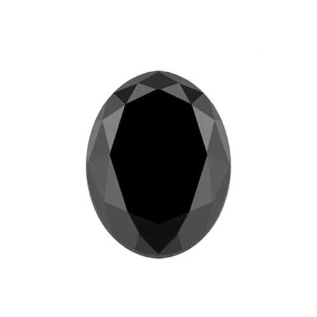 Loose Moissanite Jet Black Clean Oval Cut 7.00 x 5.00 MM