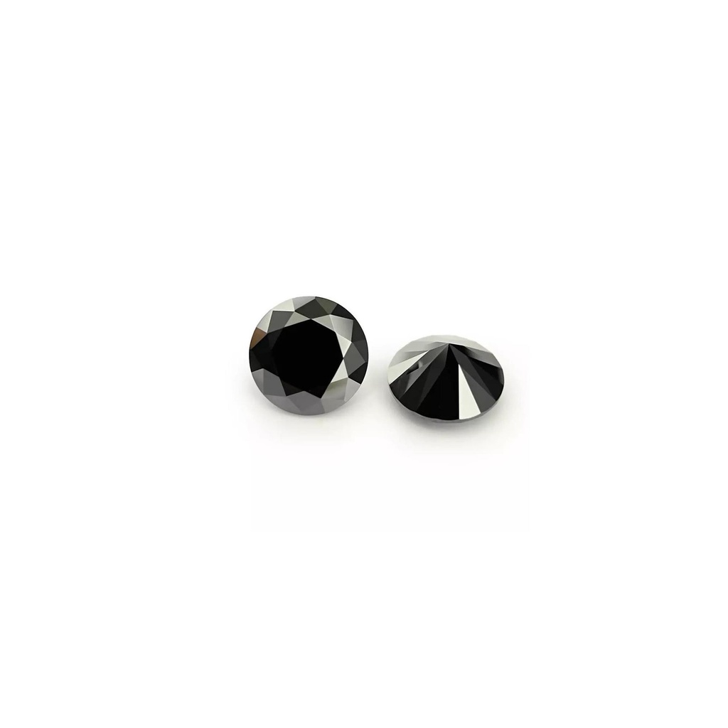 Loose Moissanite Jet Black Clean Round Cut 4.50 MM