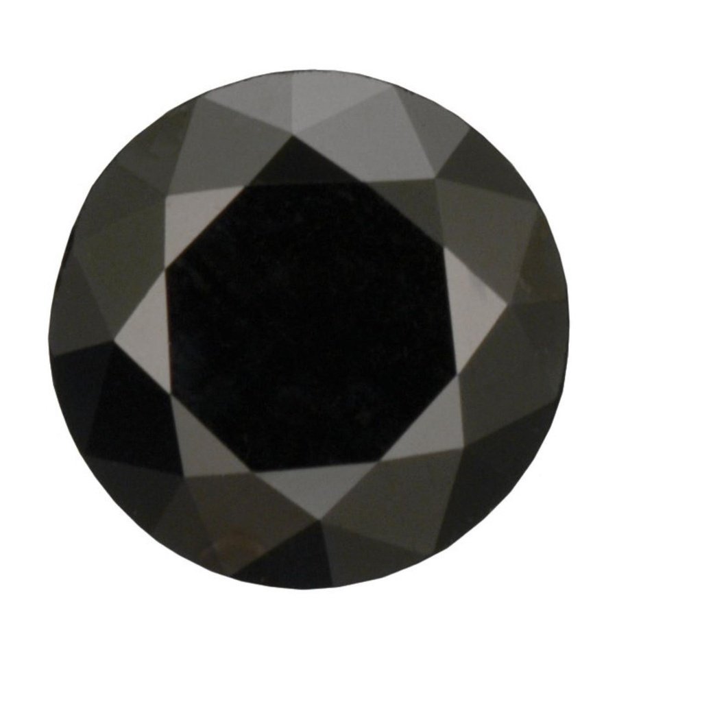 Loose Moissanite Jet Black Clean Round Cut 9.25 MM