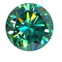 Loose Moissanite Light Green Clean Round Cut 13.25 MM - 1
