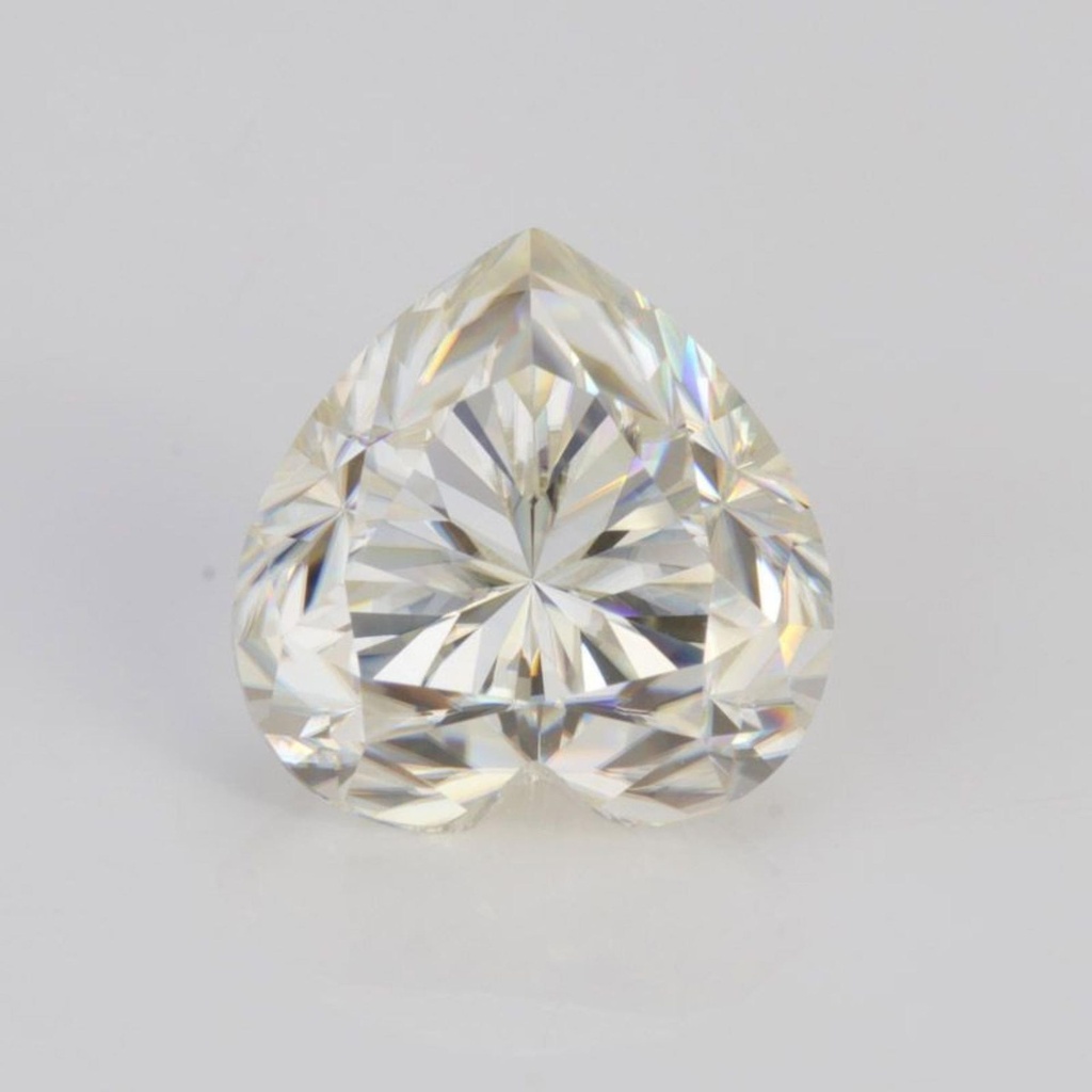 Loose Moissanite Off White Clean Heart Cut 10.50 MM