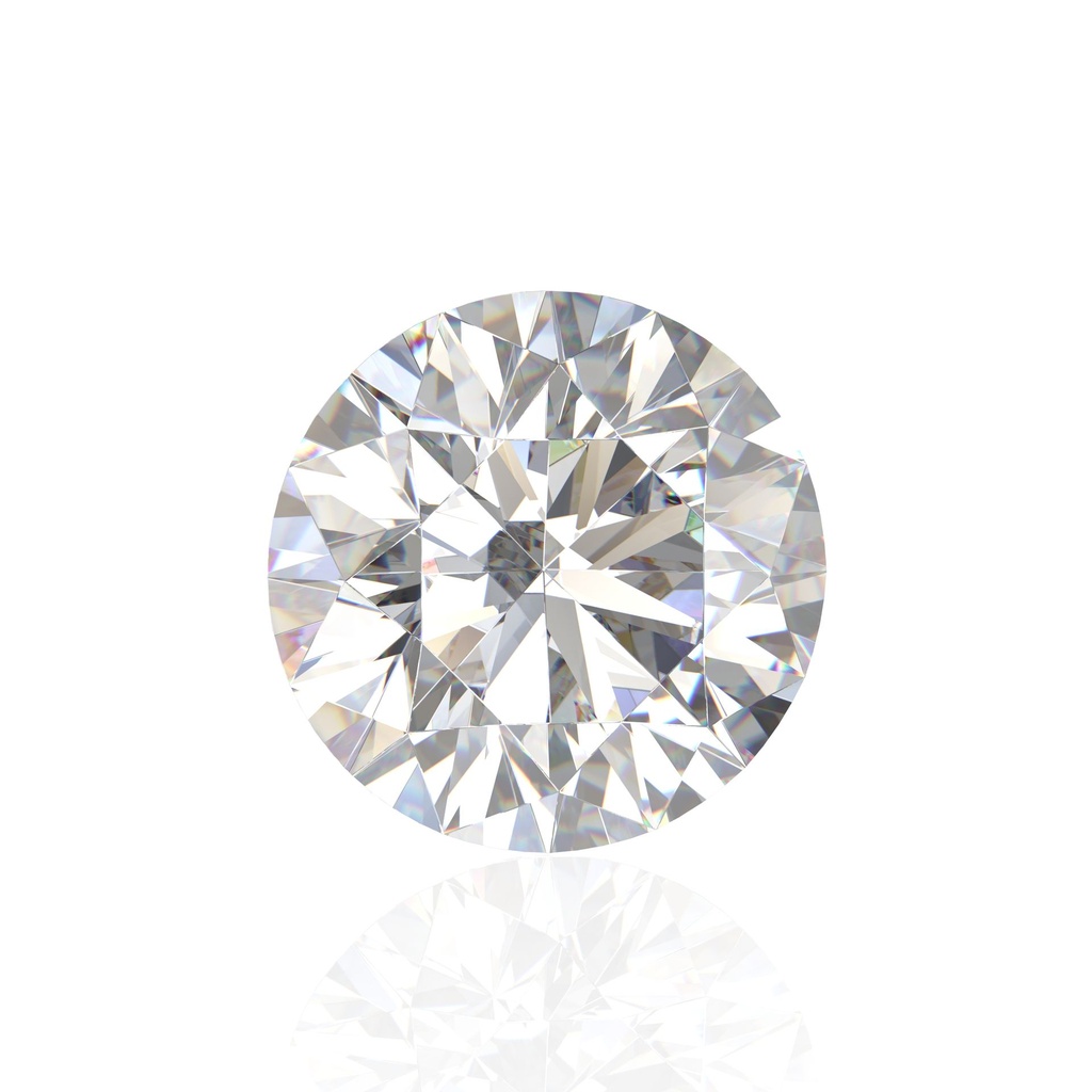 Loose Moissanite Off White Clean Round Cut 5.75 MM
