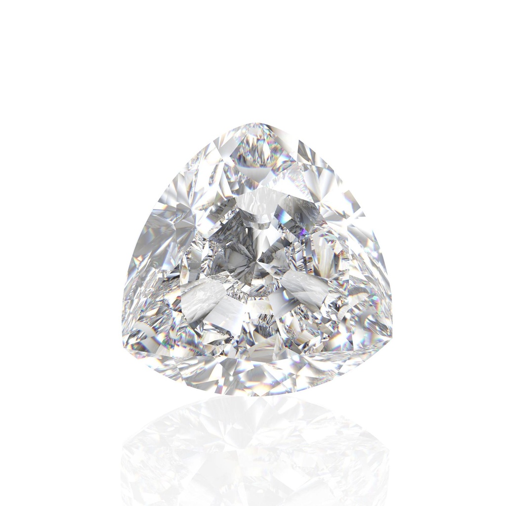 Loose Moissanite Off White Clean Trillion Cut 9.00 MM