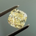 Loose Moissanite Off White Yellow Clean Cushion Cut 9.50 MM