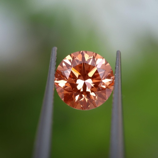 Loose Moissanite Orange Clean Round Cut 6.25 MM