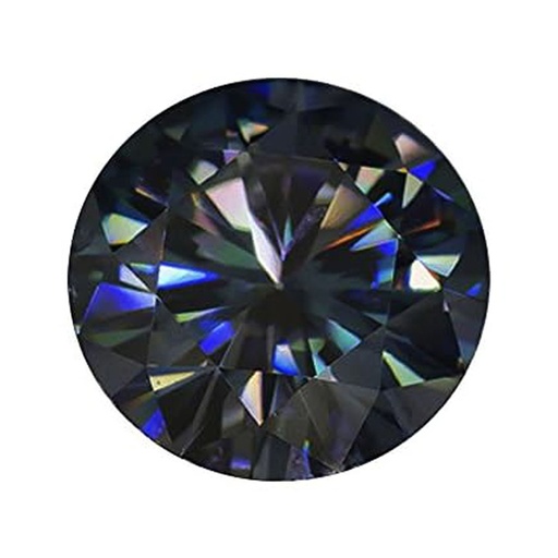 Loose Moissanite Peacock Blue Clean Round Cut 6.25 MM