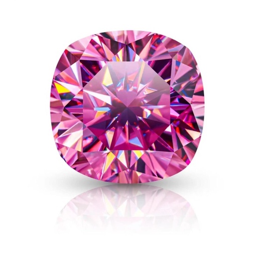 Loose Moissanite Pink Clean Cushion Cut 9.00 MM