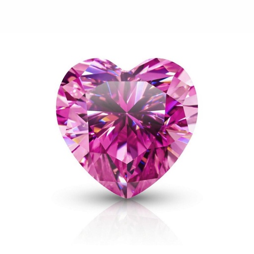 Loose Moissanite Pink Clean Heart Cut 9.00 MM