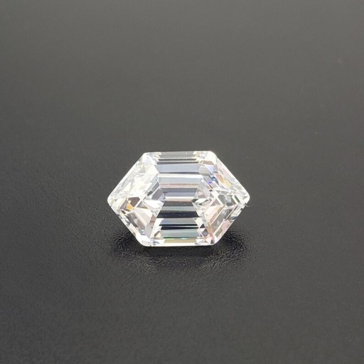 [MOLHXWH1_12x6] Loose Moissanite White Clean Long Hexagon Cut 12.00 x 6.00 MM