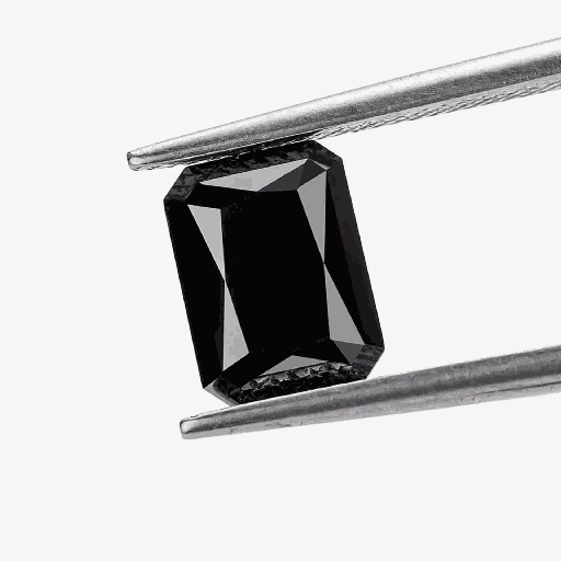 [MORABLK1_10x7] Loose Moissanite Black Clean Radiant Cut 10.00 x 7.00 MM