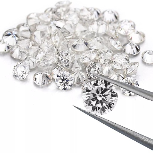 [MORDWH1_3.75] Loose Moissanite White Clean Round Cut 3.75 MM