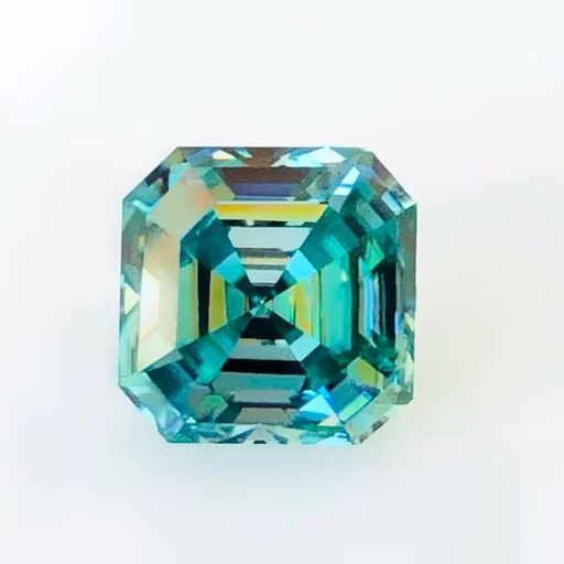 Loose Moissanite Blue Clean Asscher Cut 10.00 x 8.00 MM