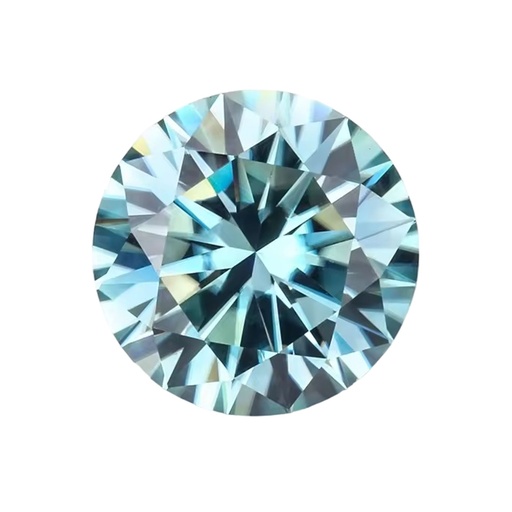 [MORDBL110.5] Loose Moissanite Blue Clean Round Cut 10.50 MM
