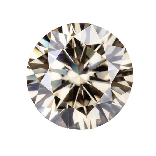 Loose Moissanite Brown Clean Round Cut 11.25 MM