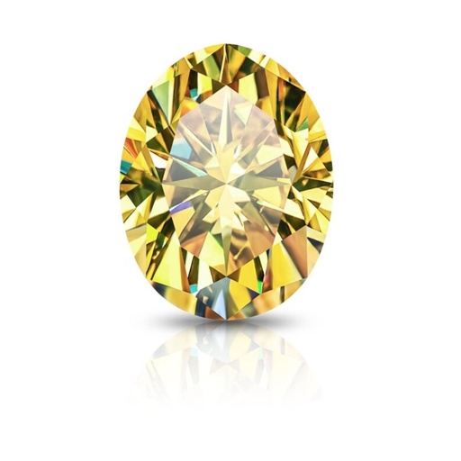 Loose Moissanite Canary Yellow Clean Oval Cut 9.00 x 7.00 MM