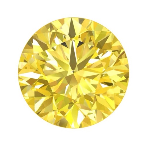 Loose Moissanite Canary Yellow Clean Round Cut 8.50 MM