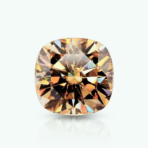Loose Moissanite Deep Brown Clean Cushion Cut 8.50 MM