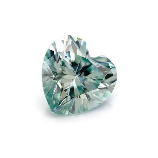 Loose Moissanite Fancy Blue Clean Heart Cut 10.00 MM