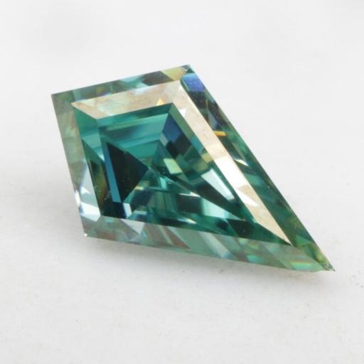 Loose Moissanite Fancy Blue Clean Kite Cut 9.00 x 7.20 MM