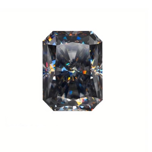 Loose Moissanite Grey Clean Radiant Cut 10.00 x 7.00 MM